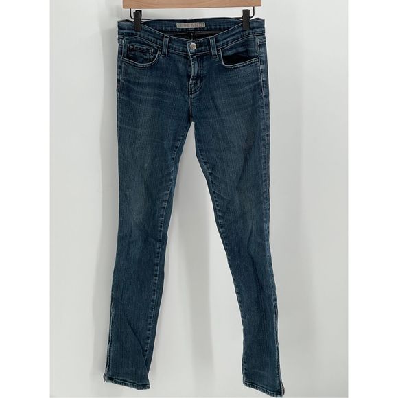 J Brand Jeans Women's Size 28 The Deal Blue Ankle Zipper Skinny Mid Rise Jegging - Picture 1 of 13